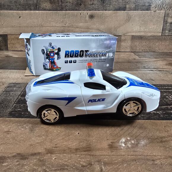 Transformer Robot Police Car w/ Lights & Sounds - Picture 1 of 10